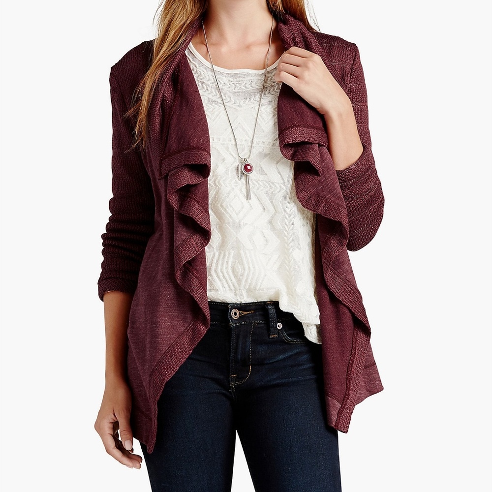 Lucky Brand waterfall cardigan sweater - Picture 1 of 5